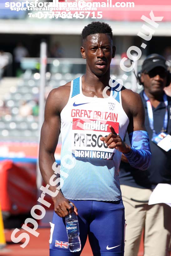 Mens 100 metres, Muller British Championships, Alexander Stadium, Birmingham. Photo: David T. Hewitson/Sports for All Pics